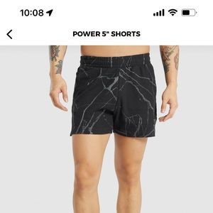 Power 5” Short Black Print